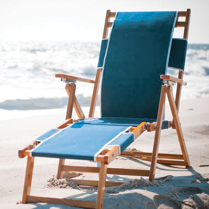 Wooden Beach Chair with Foot Rest Full Service
